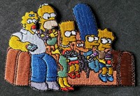 Simpsons Swapped Heads Family Patch
