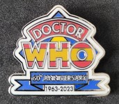 Doctor Who Logo Coloured 60th Anniversary Cloisonne Pin