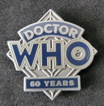 Doctor Who Logo Blue 60th Anniversary Cloisonne Pin