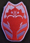 Ahsoka Tano Head Red Silhouette Image Embroidered Patch