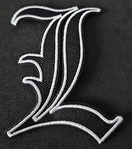 Death Note Anime;  'L' letter logo Patch