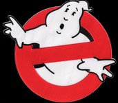 Ghostbusters logo jacket patch 'twill ghost'  8" dia 