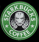 Iron Man /The Avengers; 'Starkbucks' Logo Parody  Patch