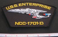 USS Enterprise 1701-D Starship patch 