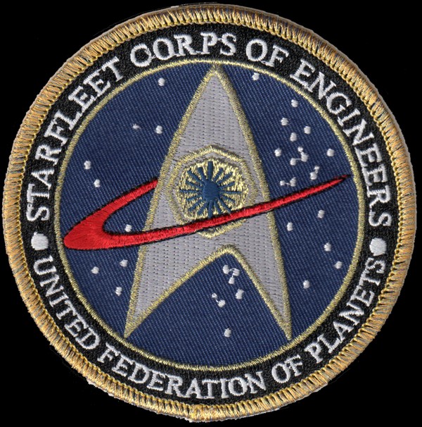 Star Trek UFP Starfleet Headquarters Cloisonne Pin & Patch Set of 2 