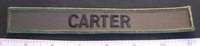 Name tape 'Carter' Patch