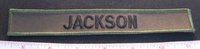 Name tape 'Jackson'  Patch