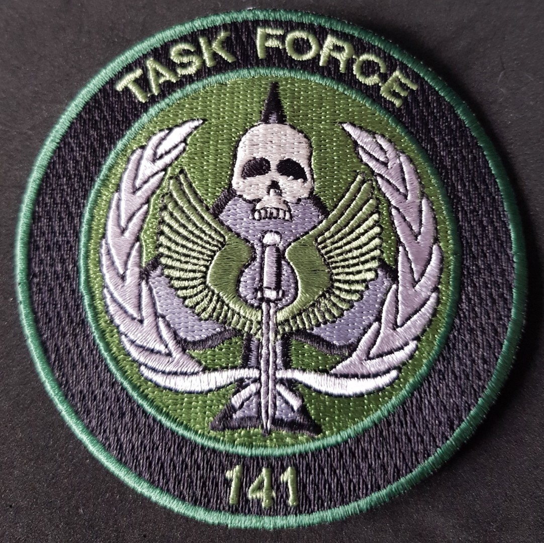 Taskforce 141 Multinational Special Operations Blau Gestickte Klett Flecken 