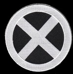 X-MEN Phoenix Jean Grey white/ Black "X" Logo Costume Shoulder Patch