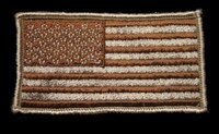United States Stars and Stripes flag Desert camo patch 1 3/4" x 3 1/4"