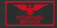 Top Gun; Top Gun Pete Mitchell 'Maverick' name flight wings patch
