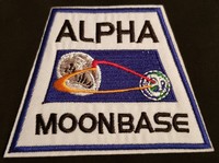 Space 1999; Alpha Moonbase Uniform logo blue border patch 