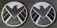 The Avengers ; Black on Grey Right Facing Eagle logo patch
